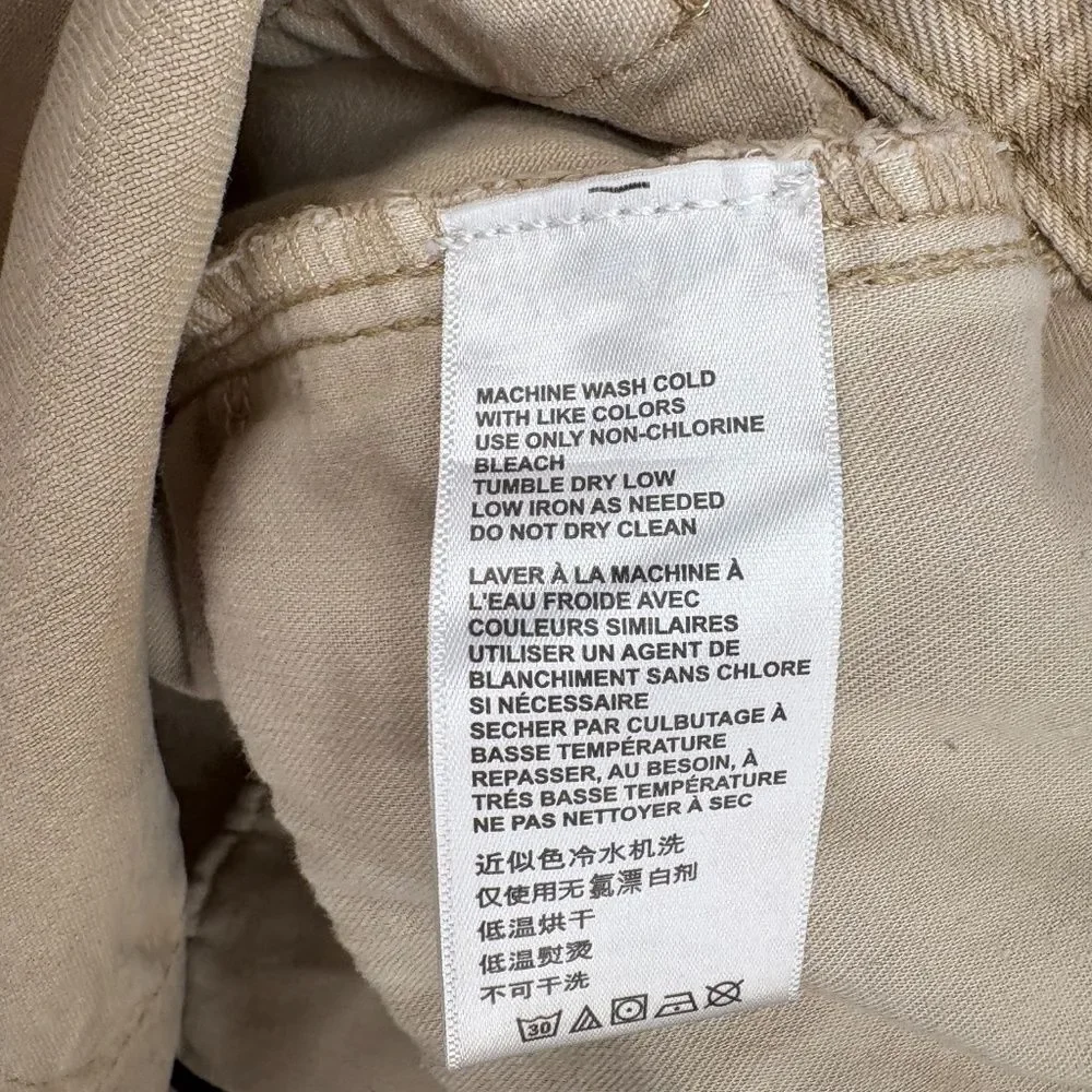 BDG Dad Slim Tapered Jeans 34x32 Beige Khaki Cotton Denim